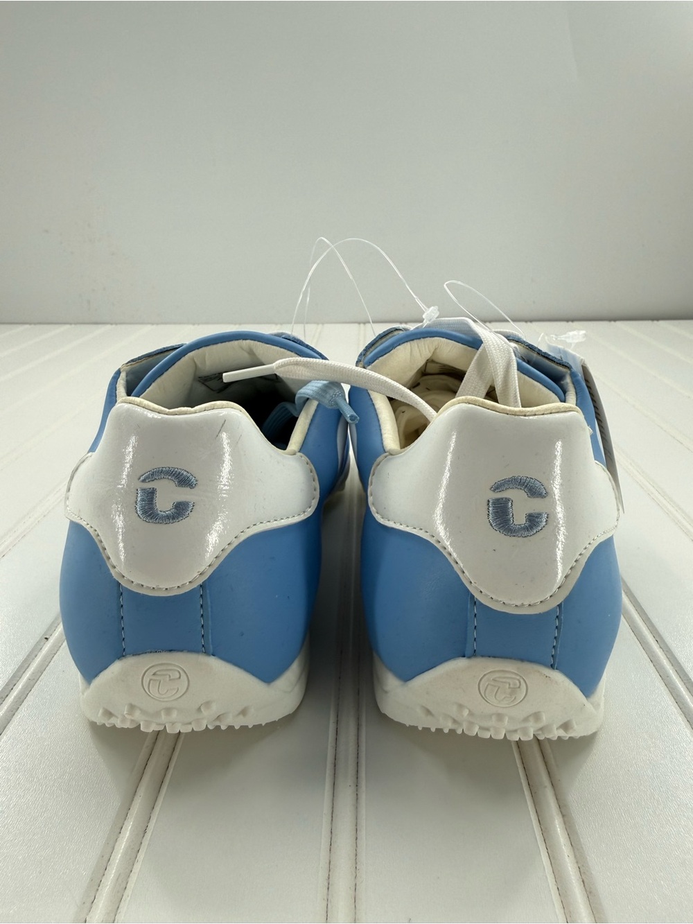 NWT DUCA DEL COSMA Queenscup Women's Spikeless Golf Shoes Baby Blue White Size 7 - Picture 6 of 15